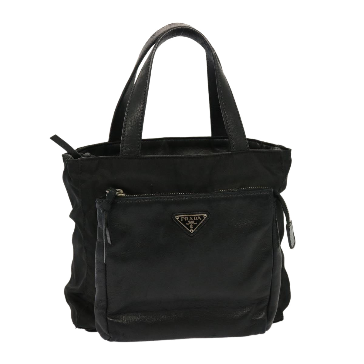 Luxury PradaHand Bag Nylon Leather Black bs14650