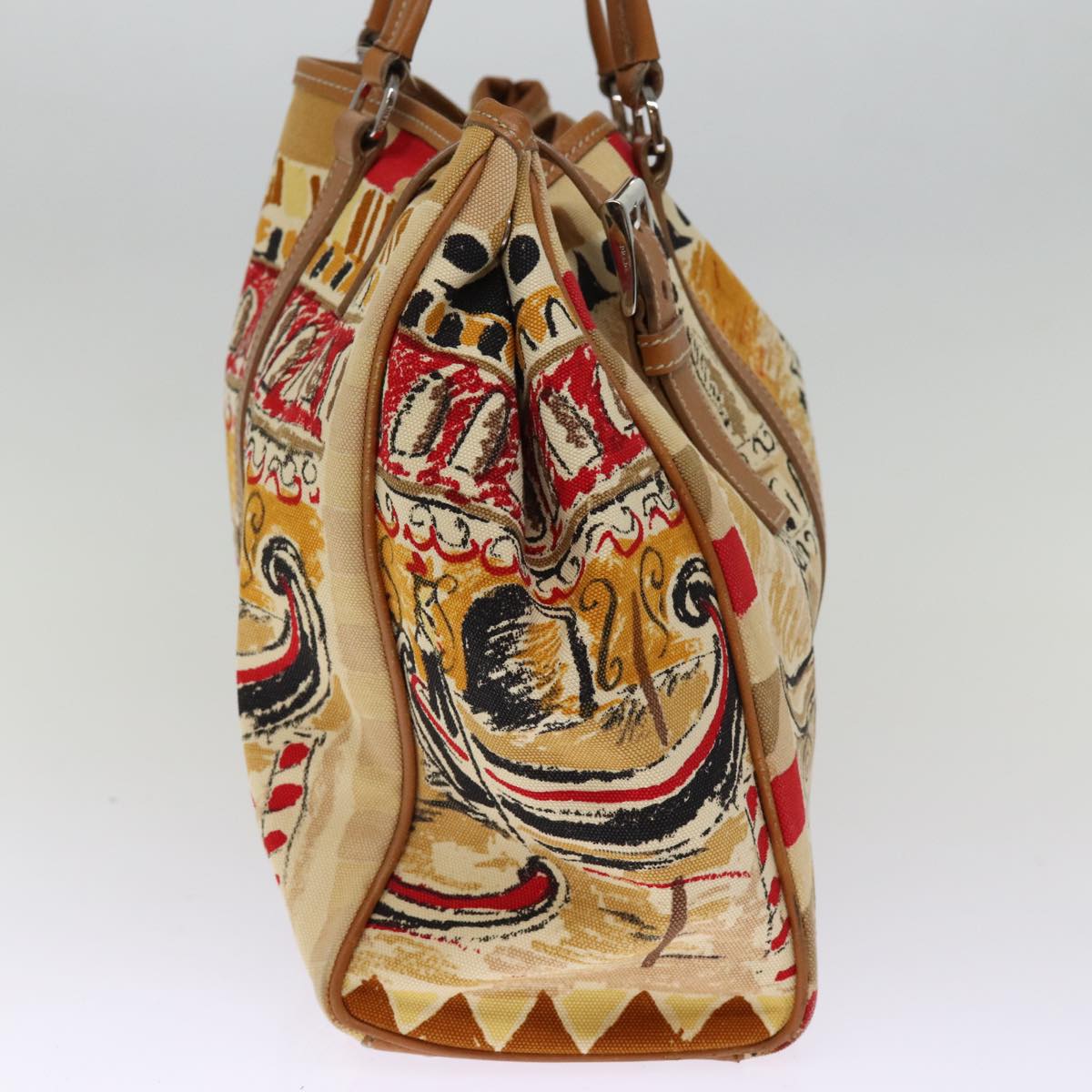 Luxury PradaHand Bag Canvas Beige bs14687