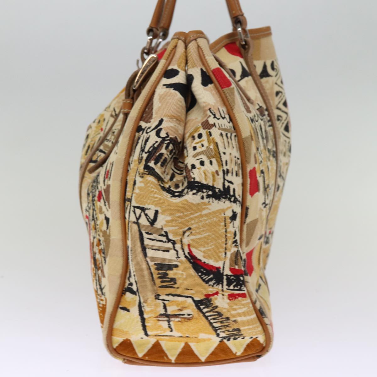 Luxury PradaHand Bag Canvas Beige bs14687