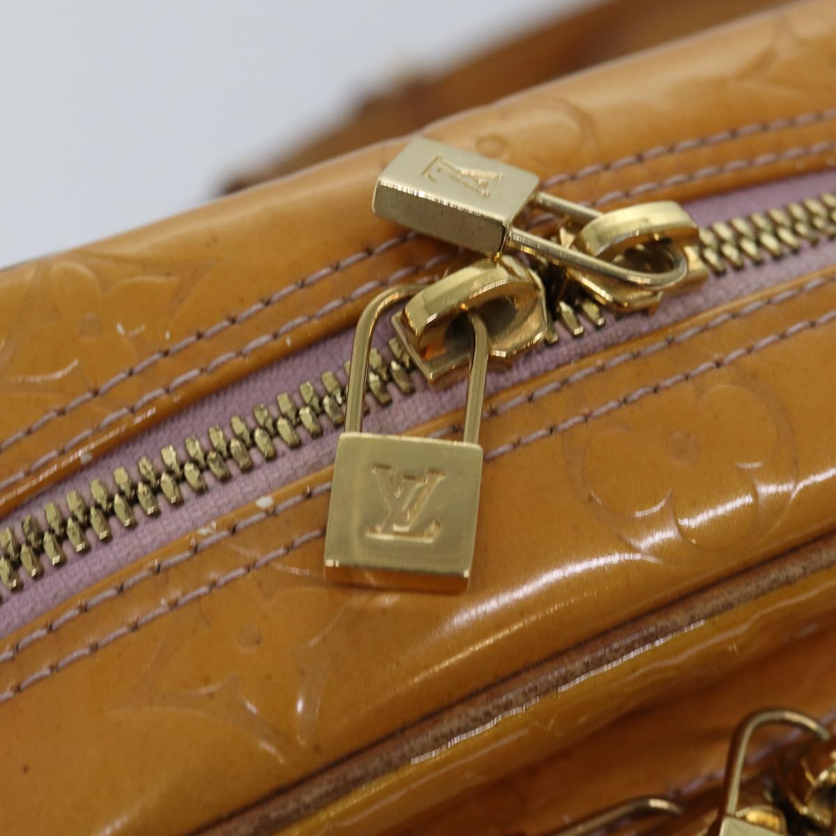 LOUIS VUITTON Monogram Vernis Wooster Bag Marshmallow Pink M91037 bs14704