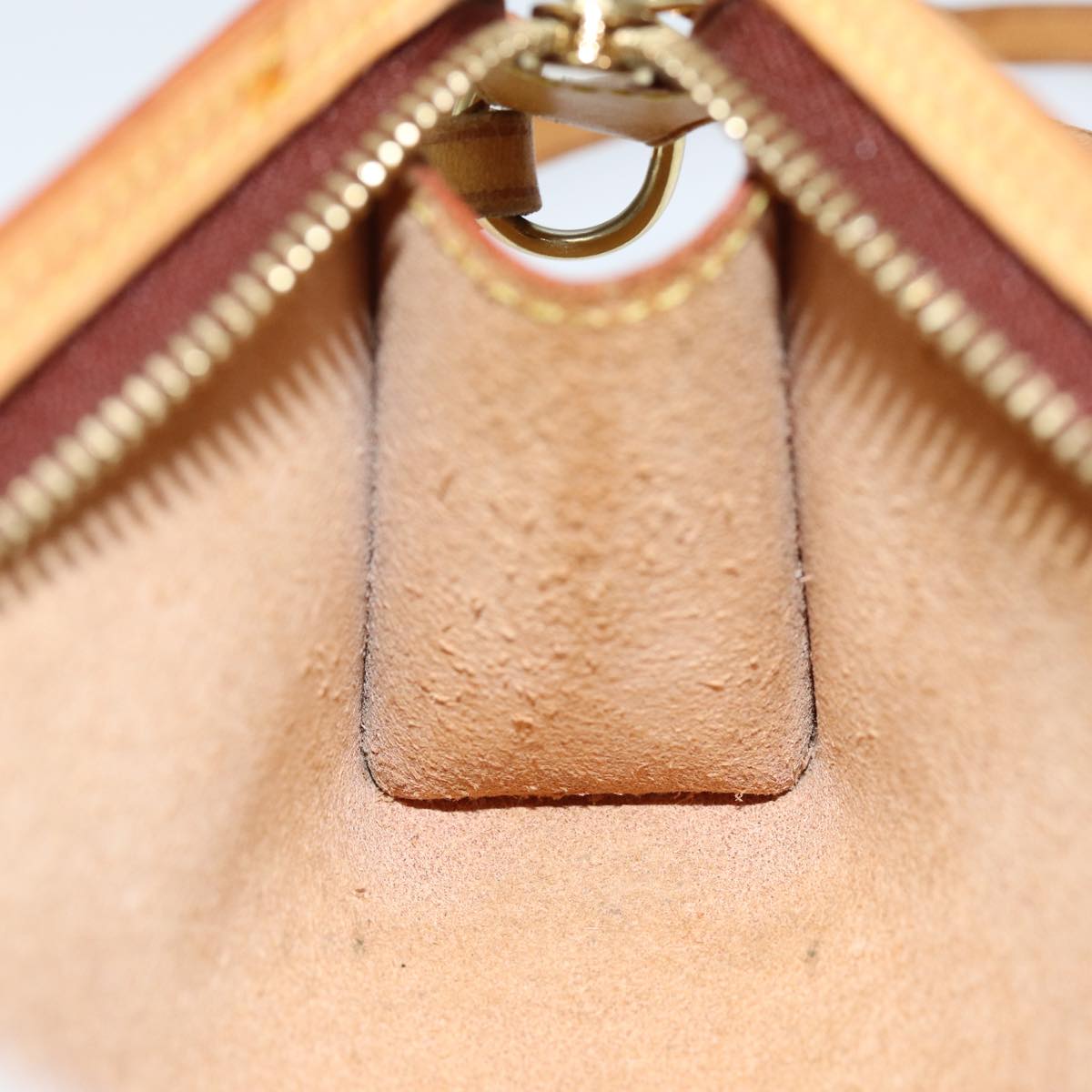 LOUIS VUITTON Nomad Accessory Pouch Leather Beige LV bs14705
