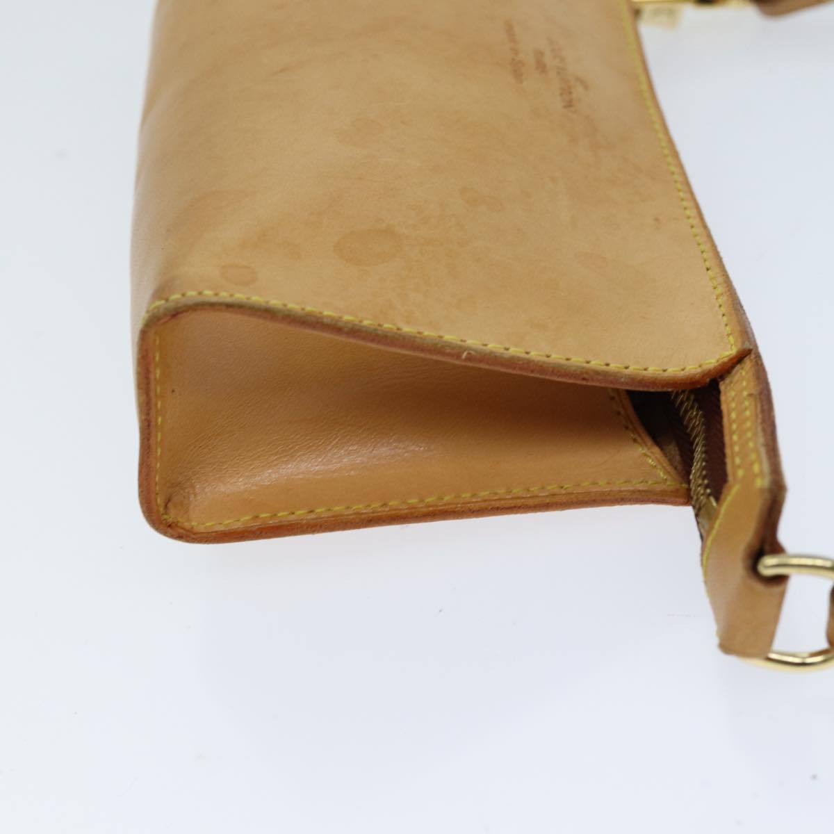 LOUIS VUITTON Nomad Accessory Pouch Leather Beige LV bs14705