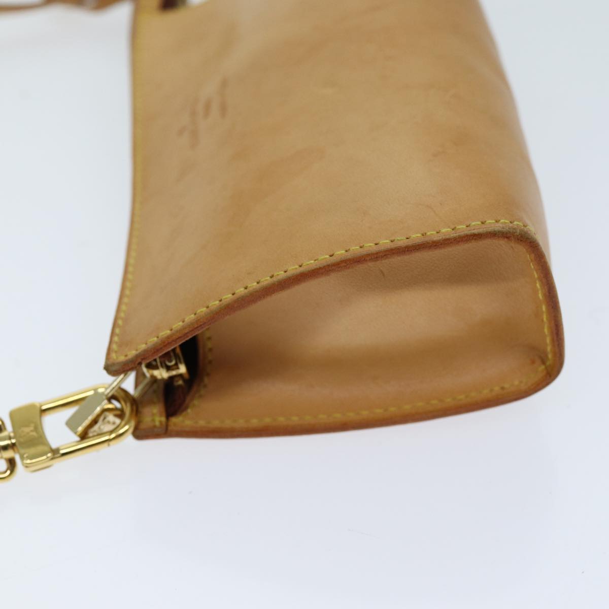 LOUIS VUITTON Nomad Accessory Pouch Leather Beige LV bs14705
