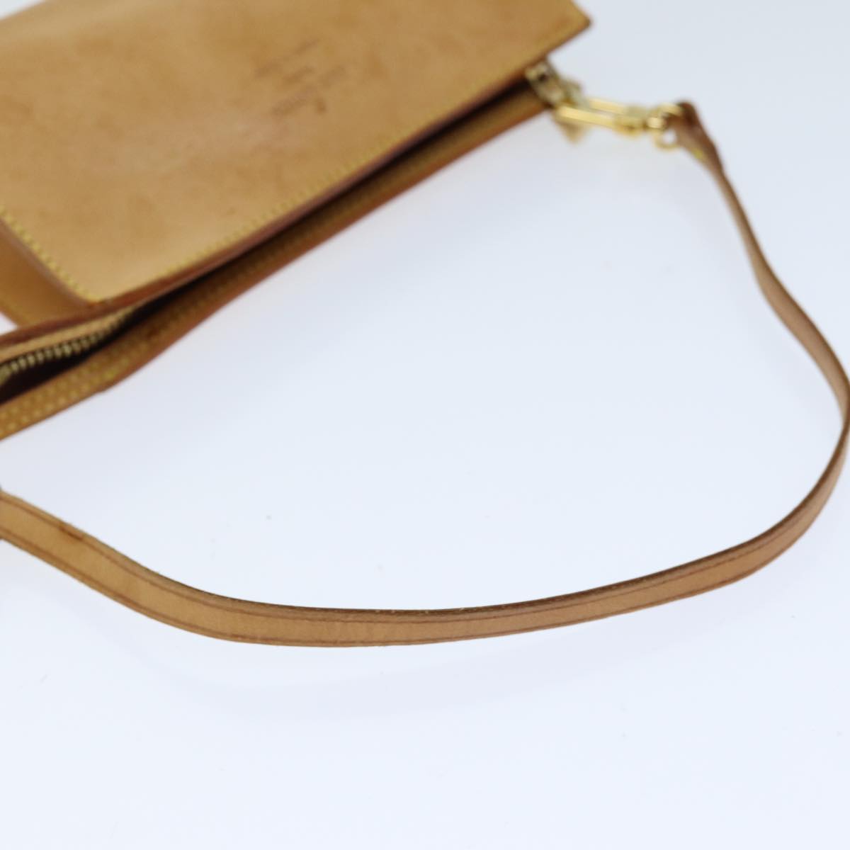 LOUIS VUITTON Nomad Accessory Pouch Leather Beige LV bs14705