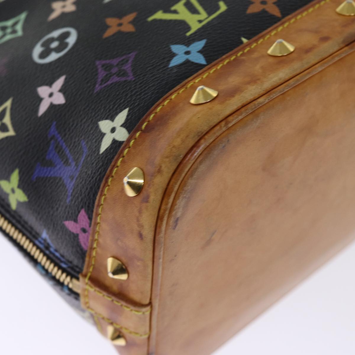 LOUIS VUITTON Monogram Multicolor Alma Hand Bag Black M92646 LV bs14820