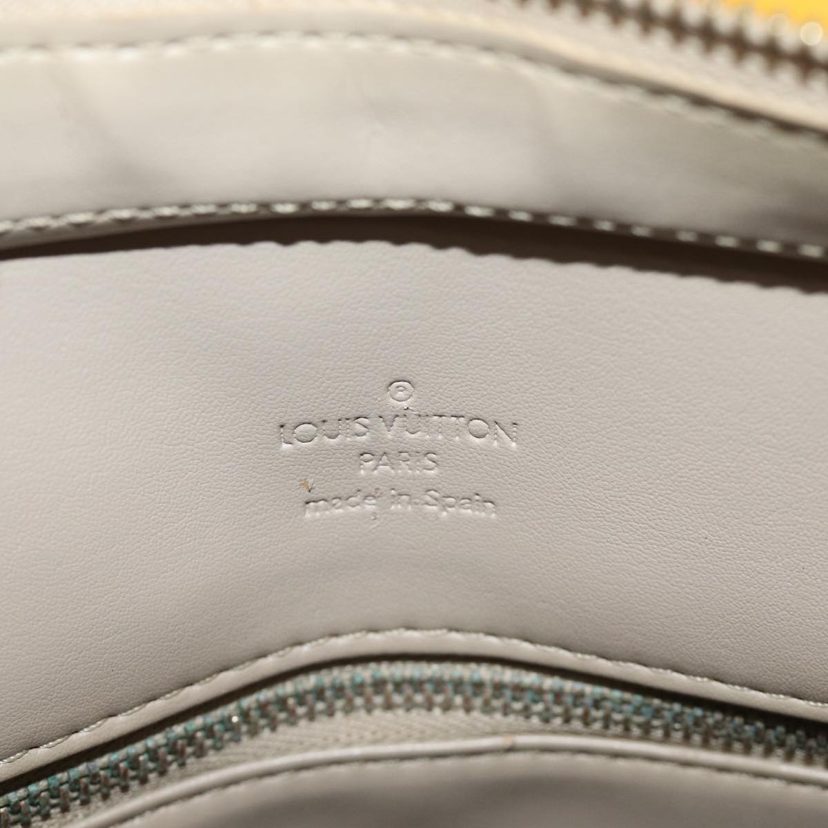 LOUIS VUITTON Monogram Vernis Houston Hand Bag Beige M91004 LV bs14821