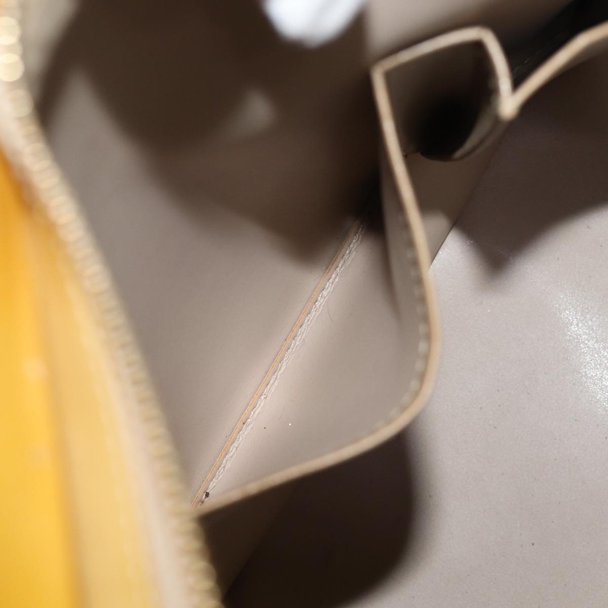 LOUIS VUITTON Monogram Vernis Houston Hand Bag Beige M91004 LV bs14821