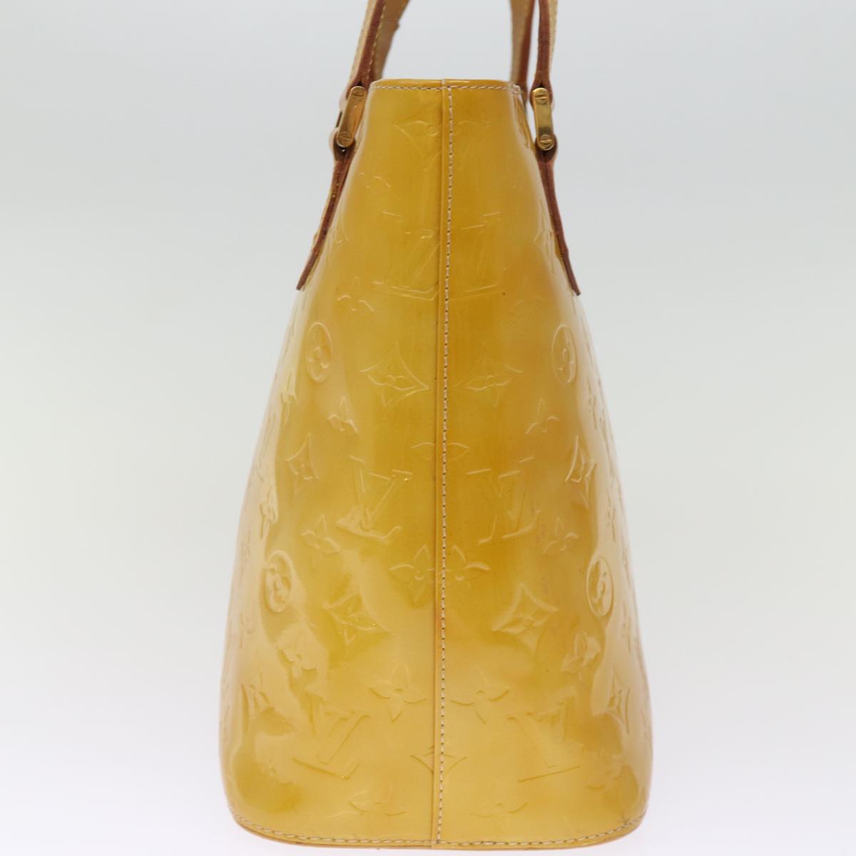 LOUIS VUITTON Monogram Vernis Houston Hand Bag Beige M91004 LV bs14821
