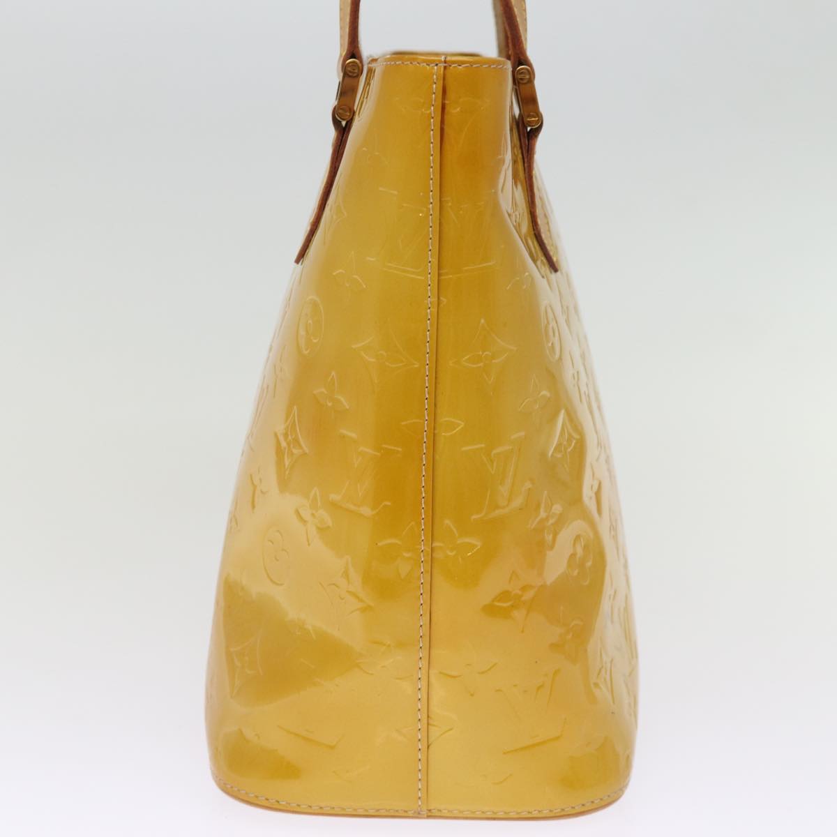 LOUIS VUITTON Monogram Vernis Houston Hand Bag Beige M91004 LV bs14821