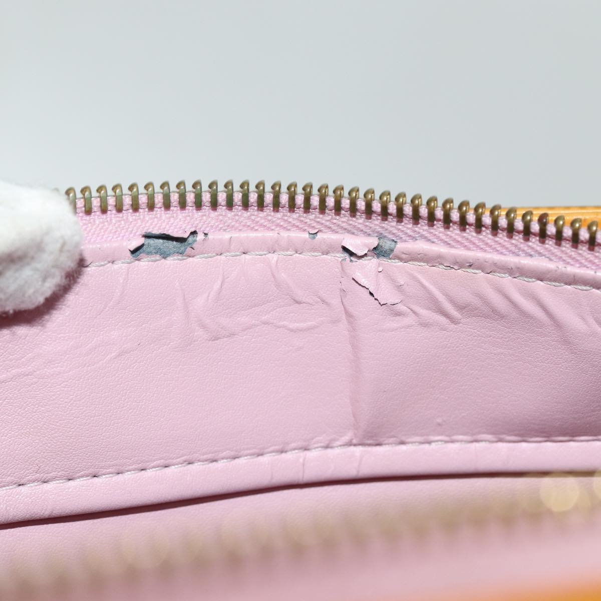 LOUIS VUITTON Monogram Vernis Columbus Bag Marshmallow Pink M91032 bs14822