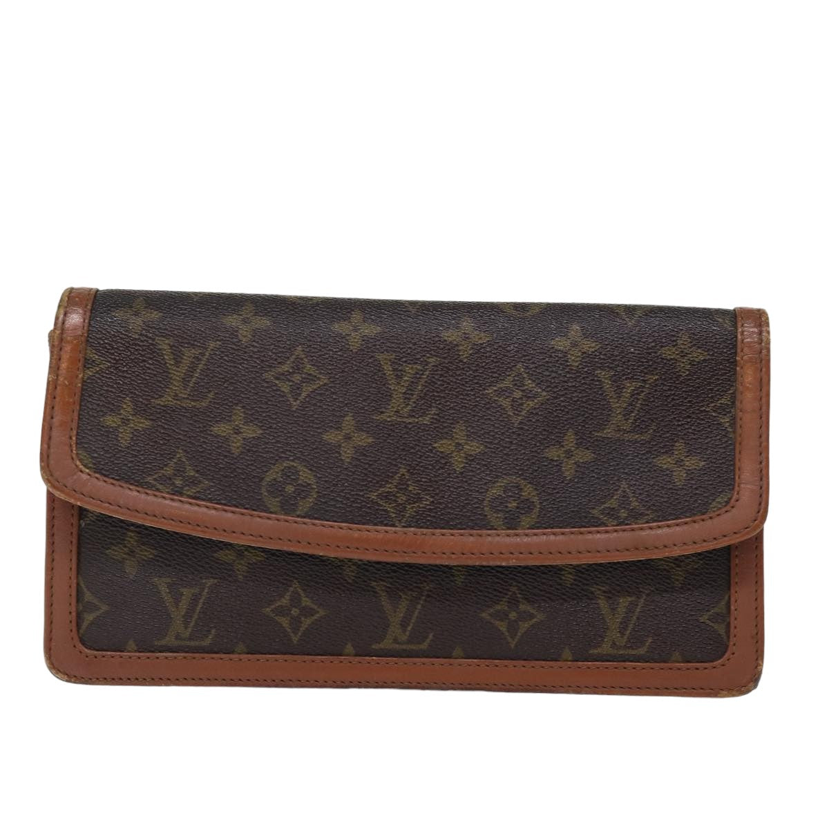 LOUIS VUITTON Monogram Pochette Dam PM Clutch Bag M51812 LV bs14852