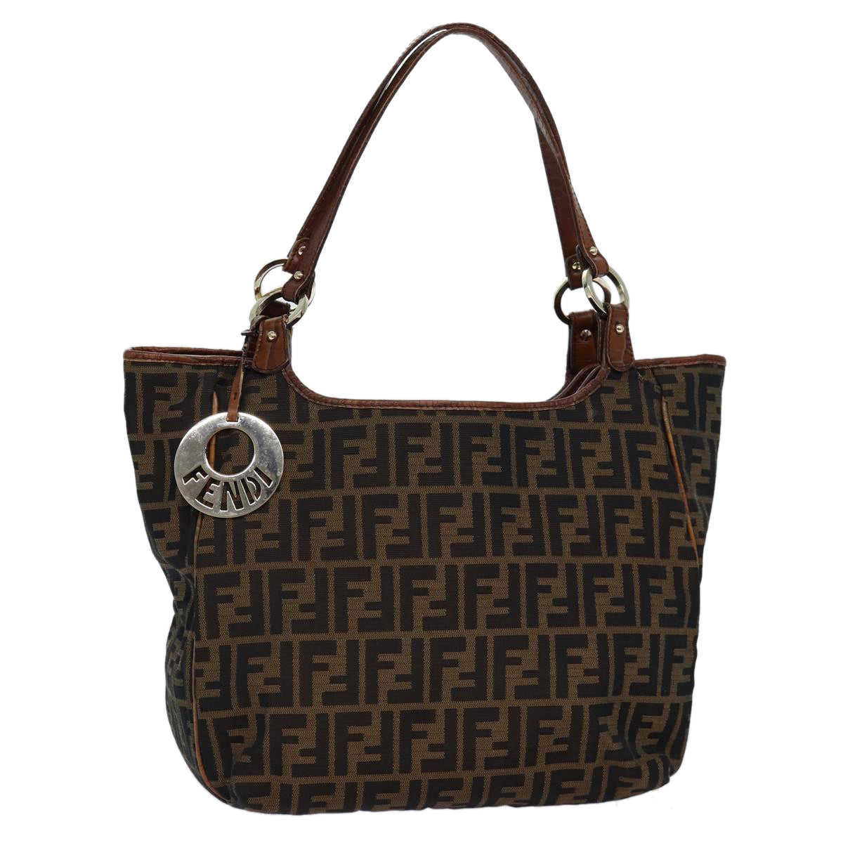 Luxury Fendi Zucca Canvas Tote Bag Black Brownbs14857