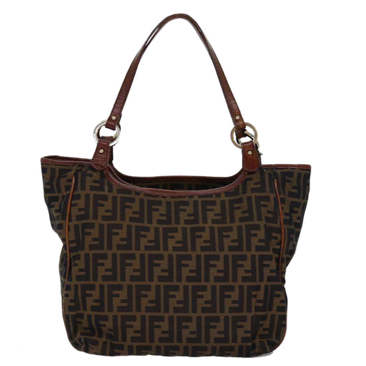 Luxury Fendi Zucca Canvas Tote Bag Black Brownbs14857