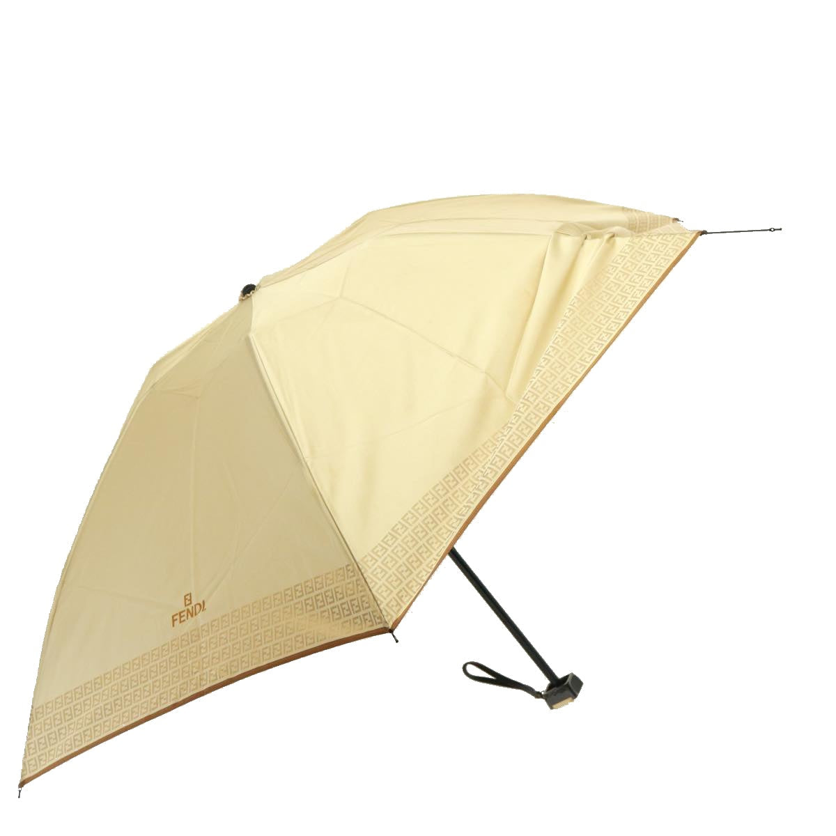 Luxury Fendi Zucchino Canvas folding Umbrella Nylon Beigebs14907