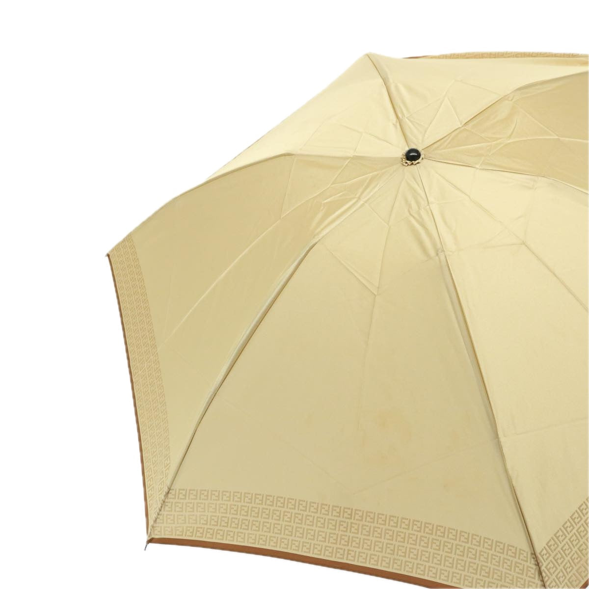 Luxury Fendi Zucchino Canvas folding Umbrella Nylon Beigebs14907