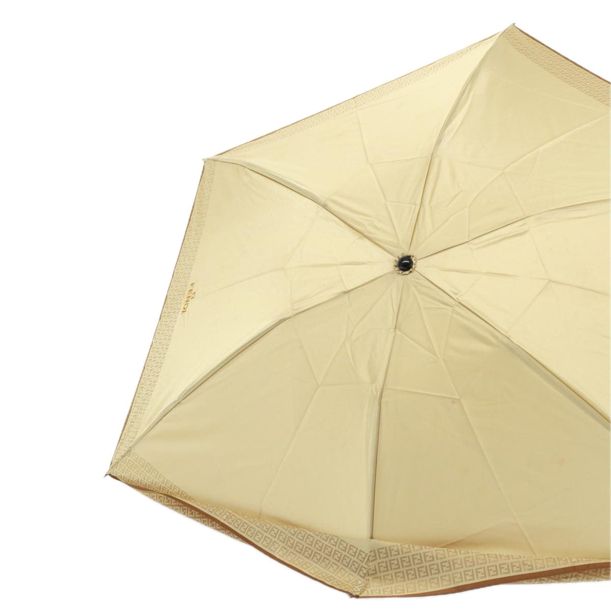 Luxury Fendi Zucchino Canvas folding Umbrella Nylon Beigebs14907