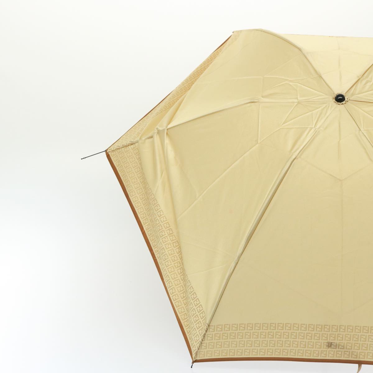 Luxury Fendi Zucchino Canvas folding Umbrella Nylon Beigebs14907