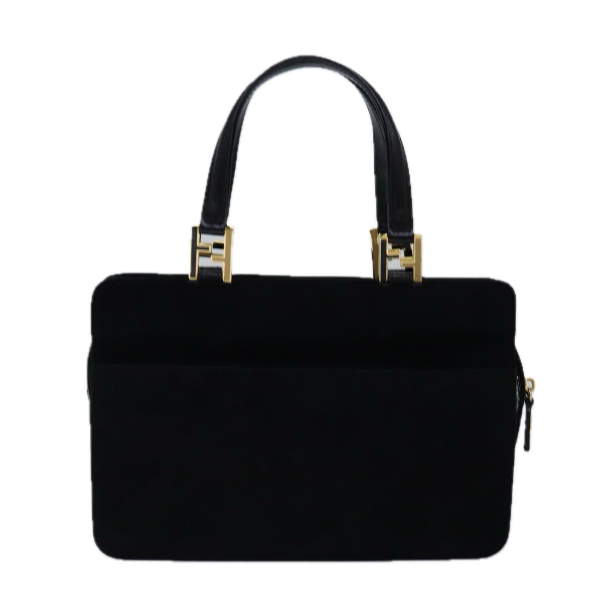 Luxury Fendi Hand Bag Suede Blackbs14949