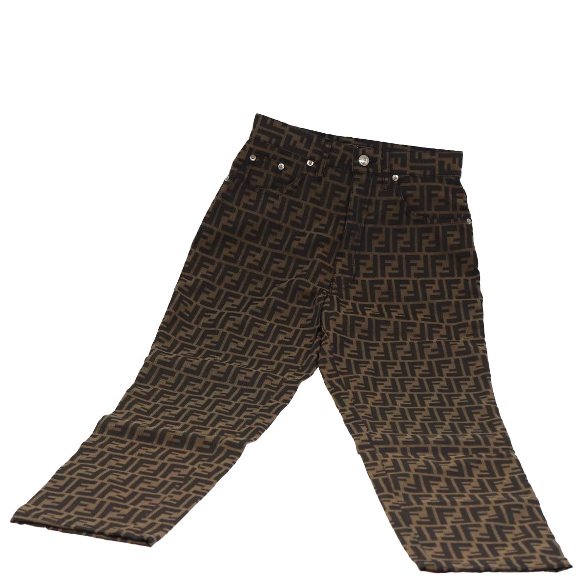 Luxury Fendi Zucca Canvas Pants Black Brownbs15018