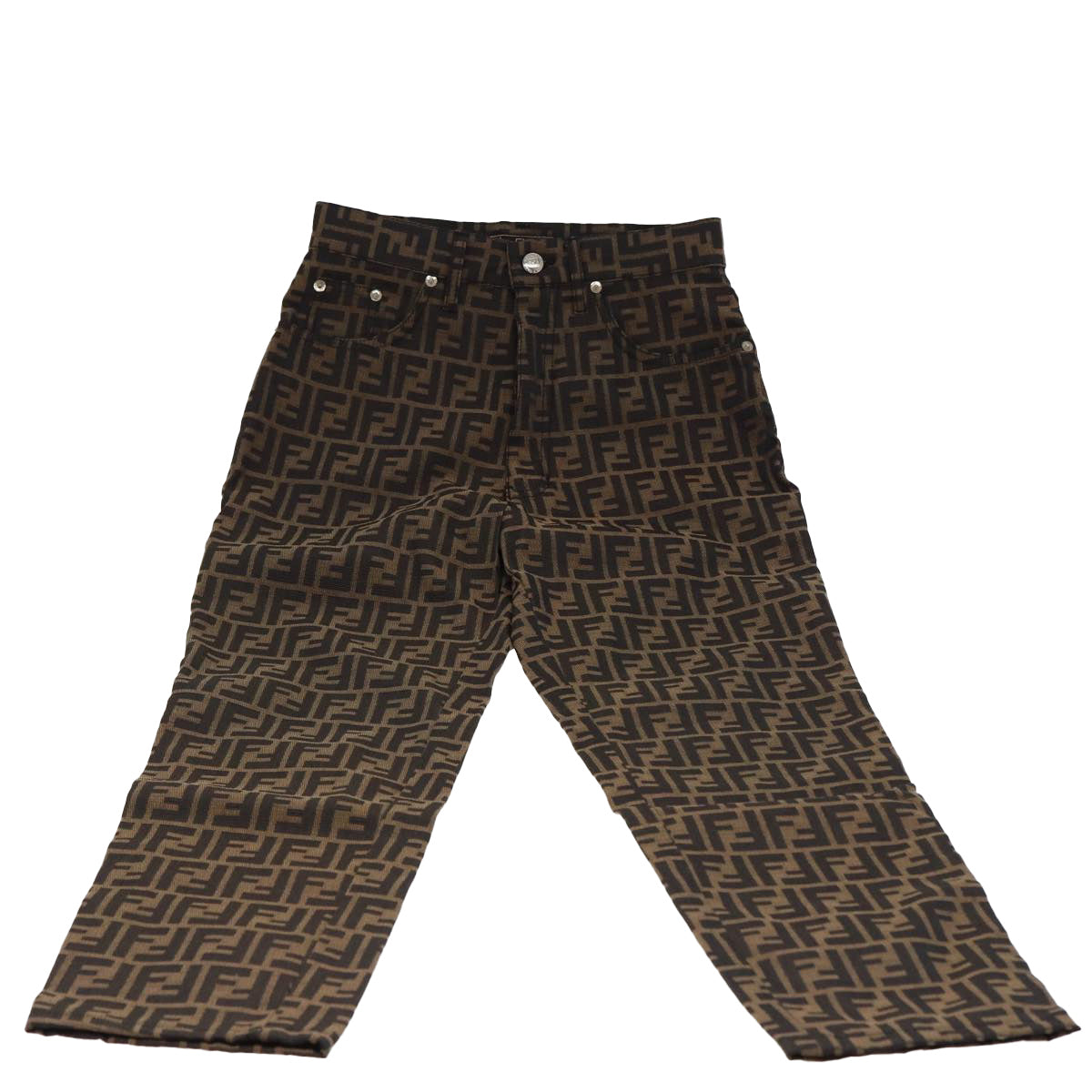 Luxury Fendi Zucca Canvas Pants Black Brownbs15018