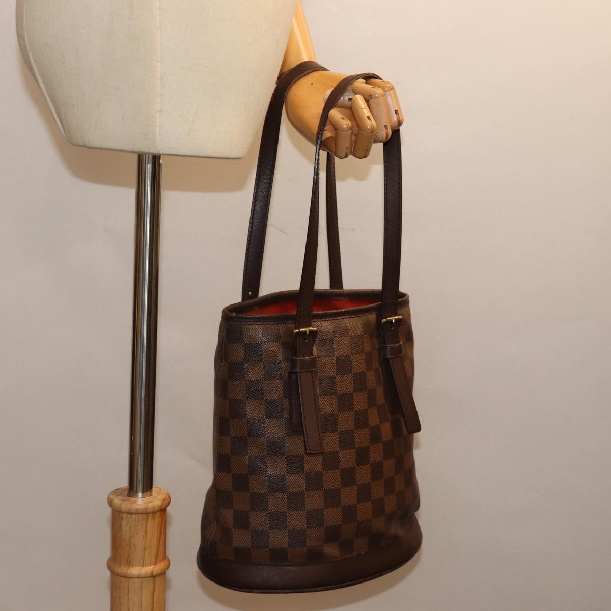 LOUIS VUITTON Damier Ebene Marais Shoulder Bag N42240 LV bs15021