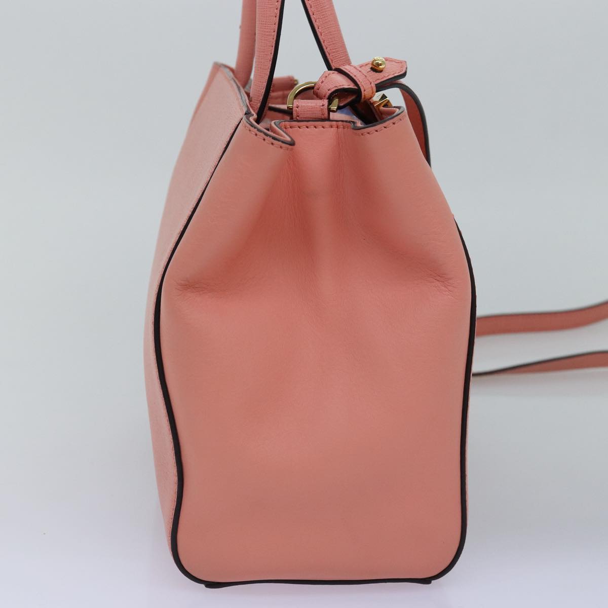 Luxury Fendi To joule Hand Bag Leather 2way Pinkbs15234