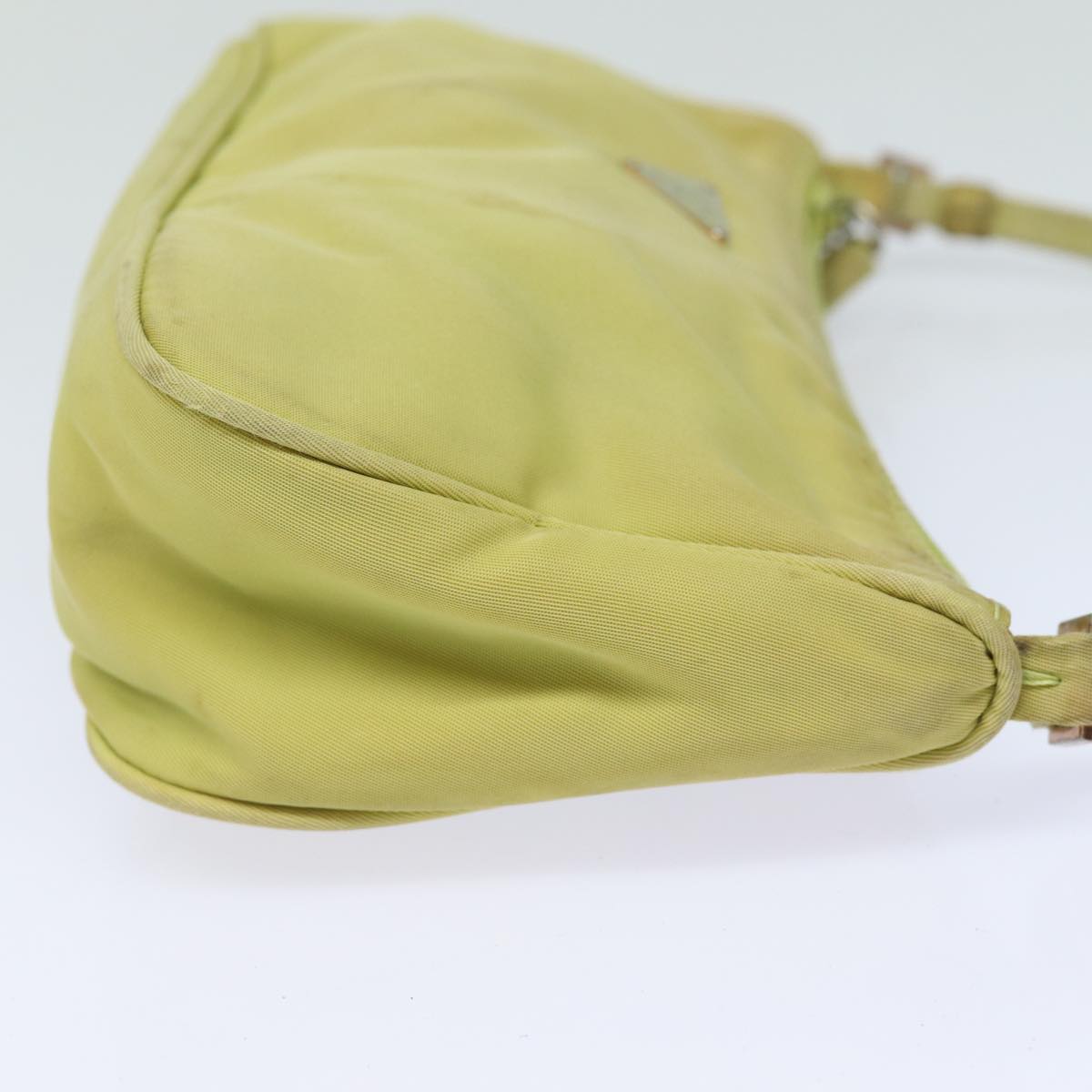 Luxury PradaAccessory Pouch Nylon Lime Yellow Pink bs15411