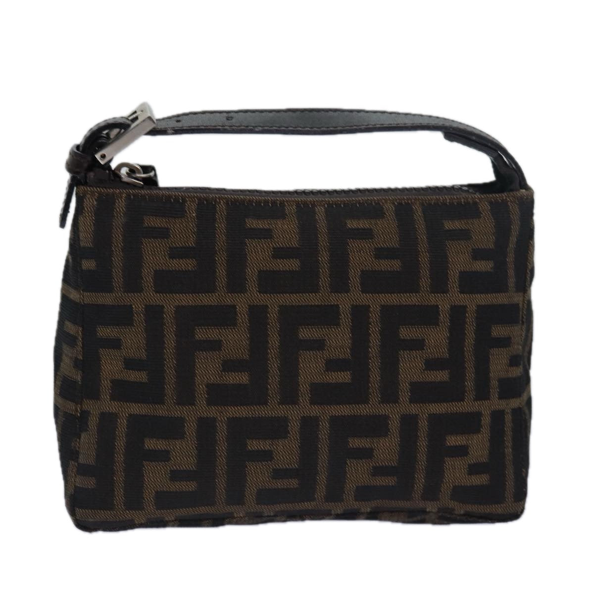 Luxury Fendi Zucca Canvas Hand Bag Brown Blackbs15445