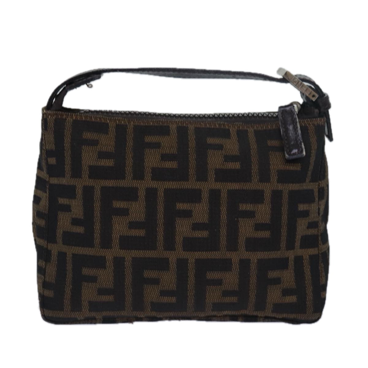Luxury Fendi Zucca Canvas Hand Bag Brown Blackbs15445