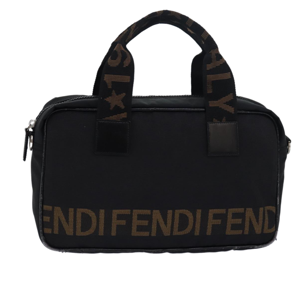 Luxury Fendi Hand Bag Canvas Black Brownbs15716
