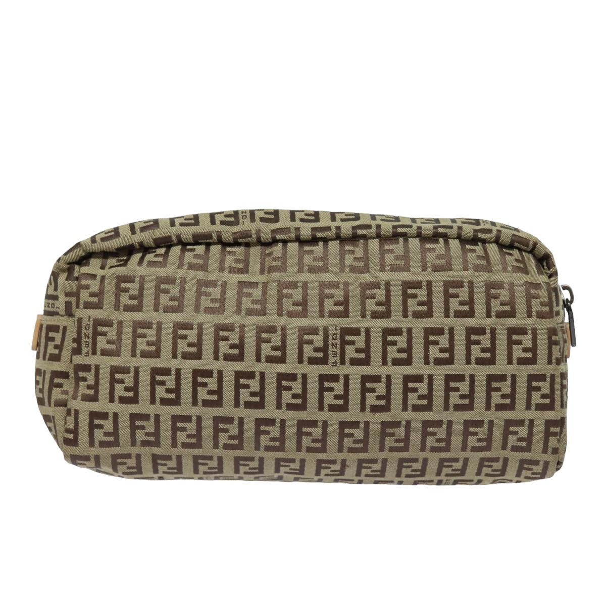Luxury Fendi Zucchino Canvas Pouch Beigebs15781