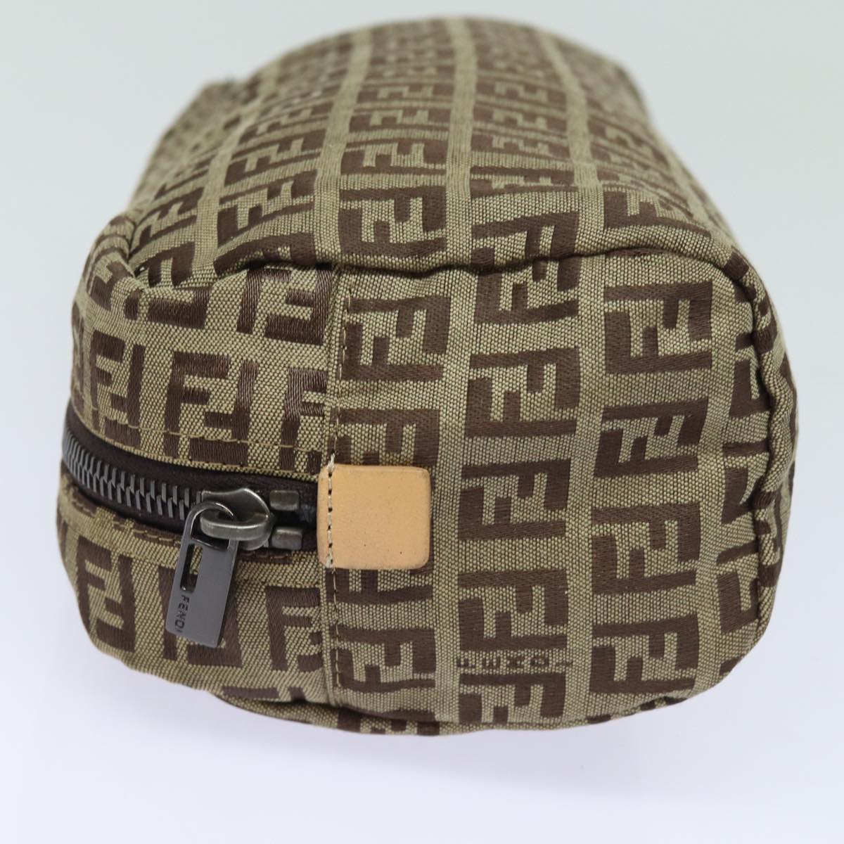 Luxury Fendi Zucchino Canvas Pouch Beigebs15781