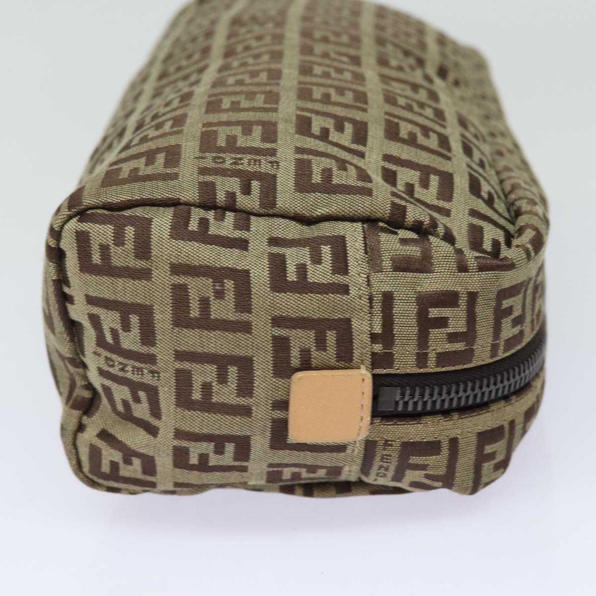 Luxury Fendi Zucchino Canvas Pouch Beigebs15781