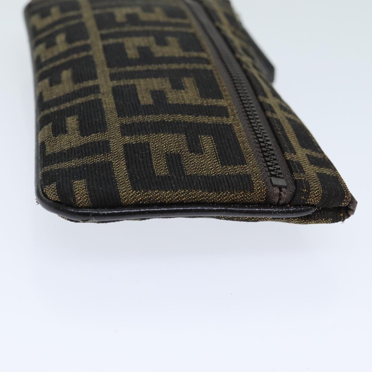 Luxury Fendi Vanity Zucca Canvas Pouch Black Brownbs15787