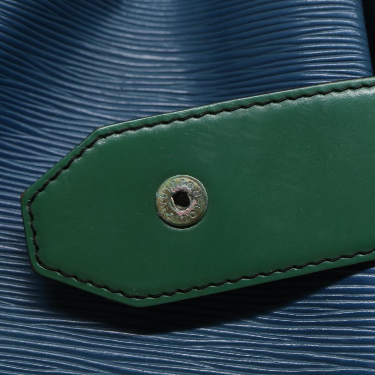 LOUIS VUITTON Epi Sac Depaule PM Shoulder Bag Bicolor Blue Green bs15925