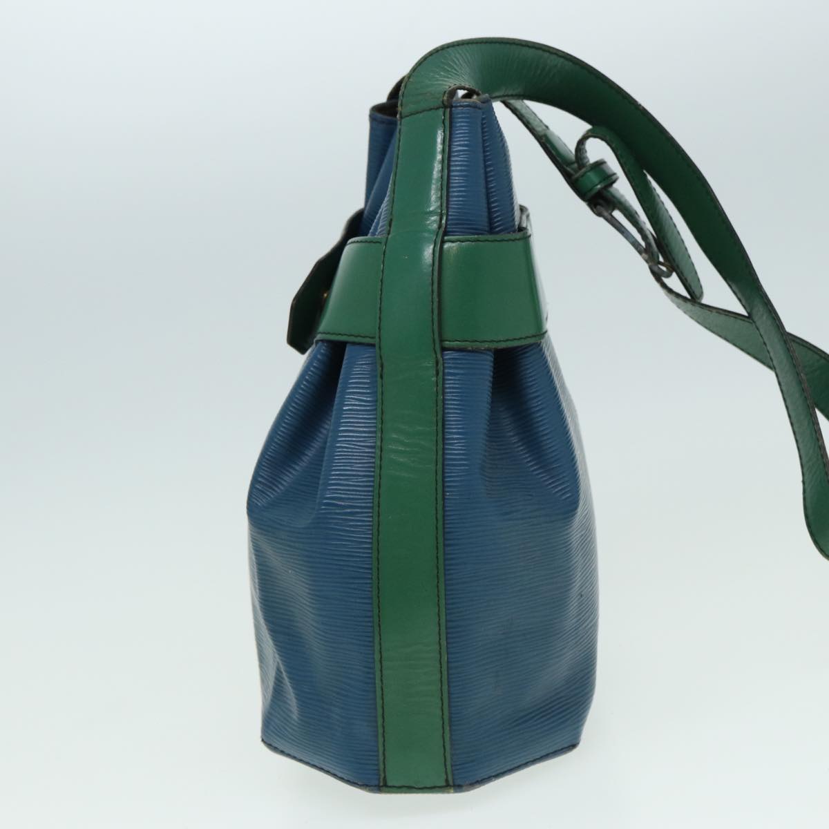 LOUIS VUITTON Epi Sac Depaule PM Shoulder Bag Bicolor Blue Green bs15925