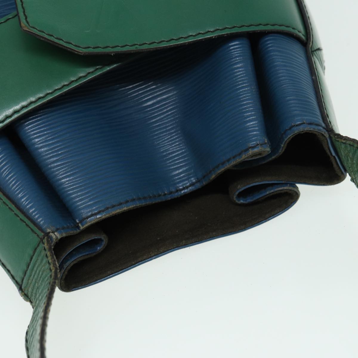 LOUIS VUITTON Epi Sac Depaule PM Shoulder Bag Bicolor Blue Green bs15925