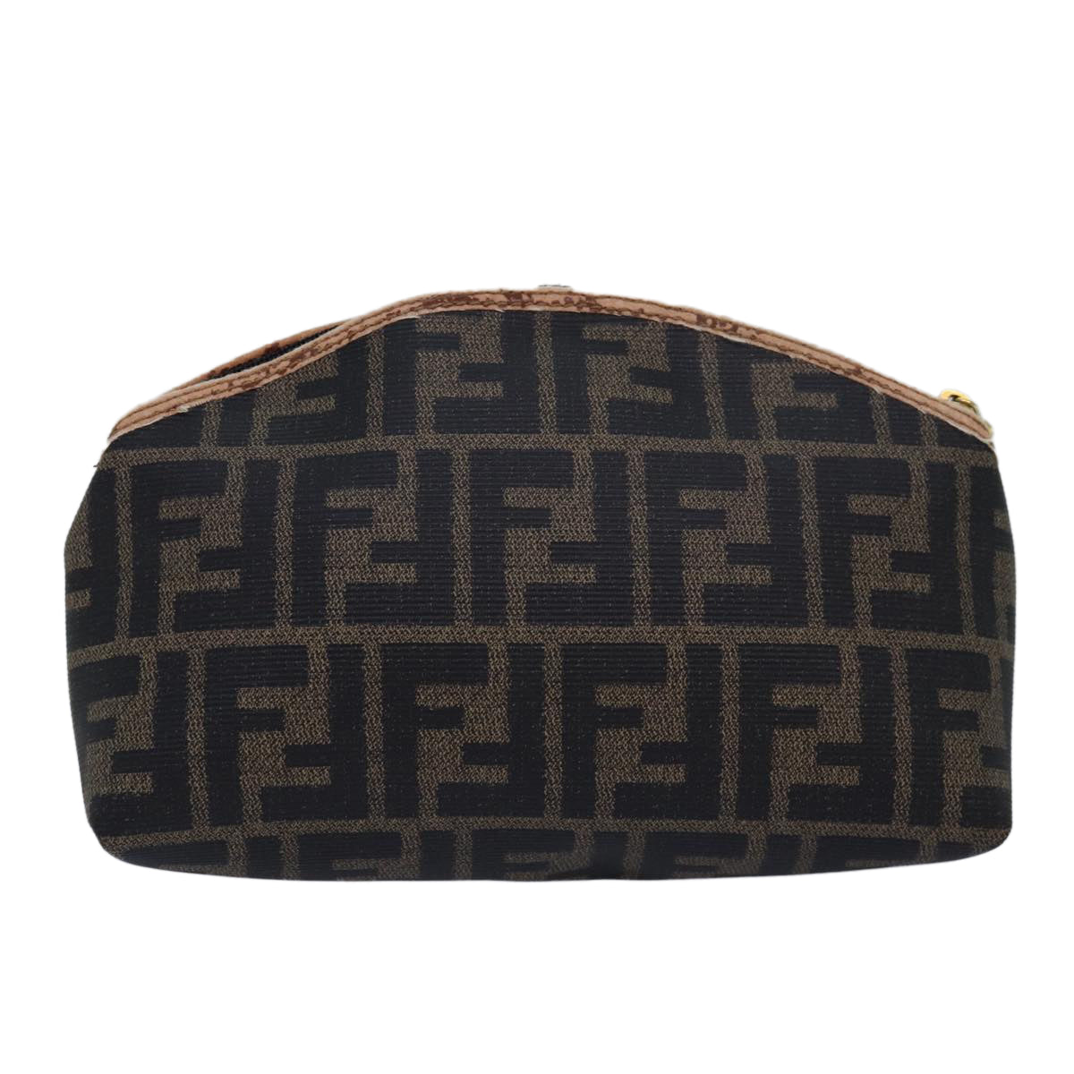Luxury Fendi Zucca Canvas Pecan Canvas Pouch 2Set Brown Blackbs15954