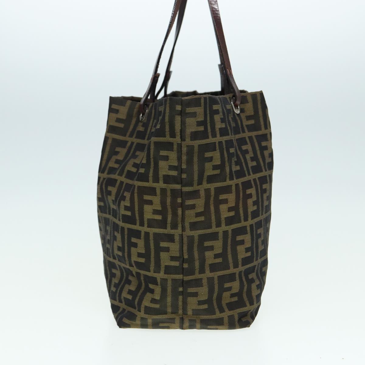 Luxury Fendi Zucca Canvas Tote Bag Brown Blackbs15988