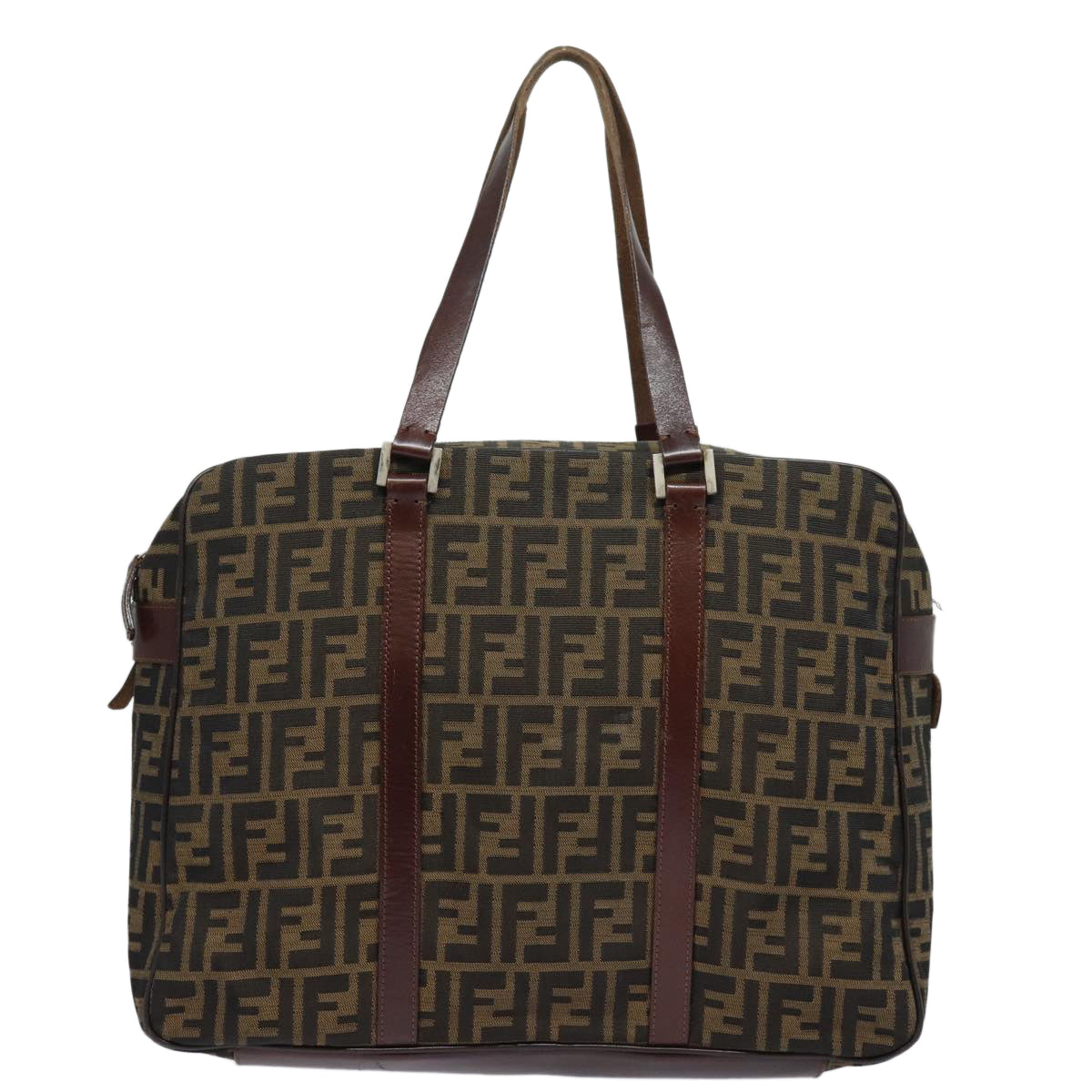 Luxury Fendi Zucca Canvas Tote Bag Brown Blackbs15989