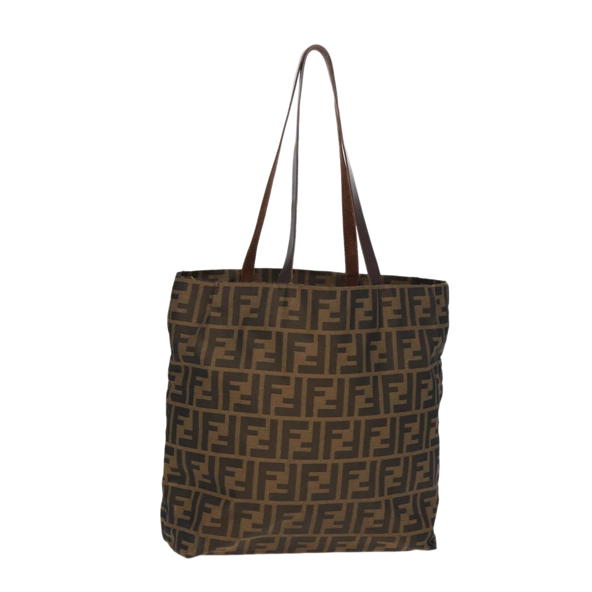 Luxury Fendi Zucca Canvas Tote Bag Brown Blackbs16071