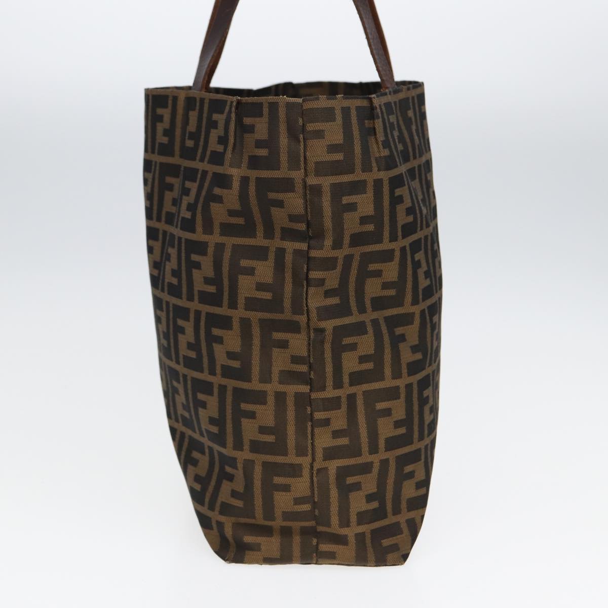 Luxury Fendi Zucca Canvas Tote Bag Brown Blackbs16071