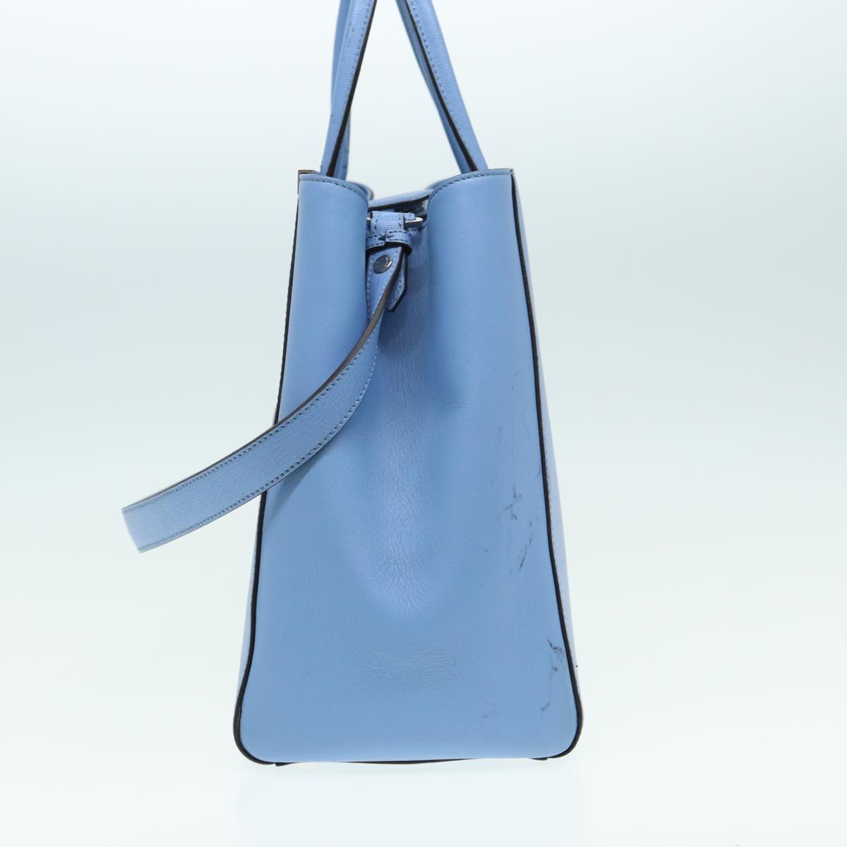 Luxury Fendi Hand Bag Leather 2way Bluebs16088