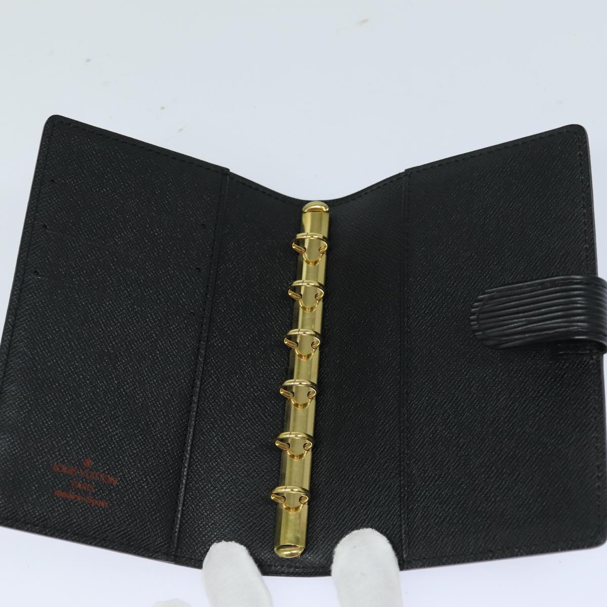 LOUIS VUITTON Epi Agenda PM Day Planner Cover Black R20052 LV bs16117