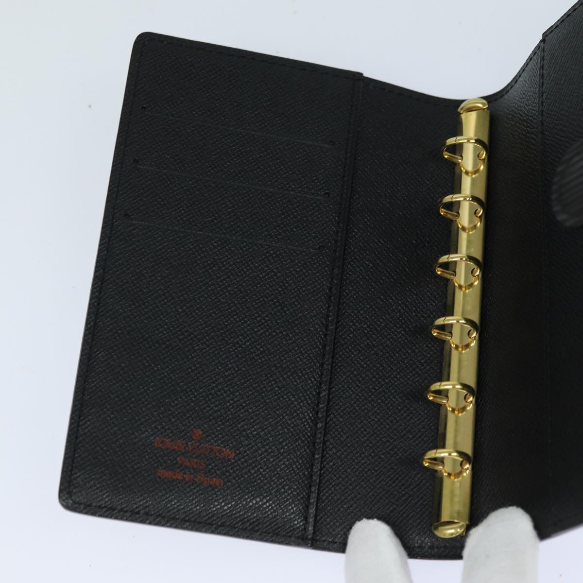 LOUIS VUITTON Epi Agenda PM Day Planner Cover Black R20052 LV bs16117