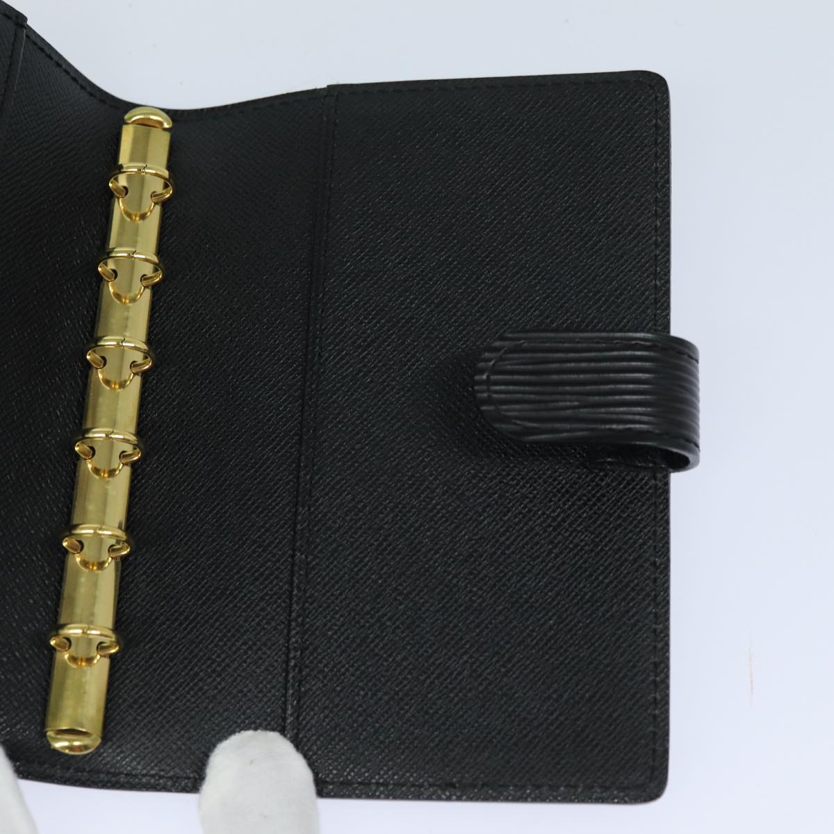 LOUIS VUITTON Epi Agenda PM Day Planner Cover Black R20052 LV bs16117
