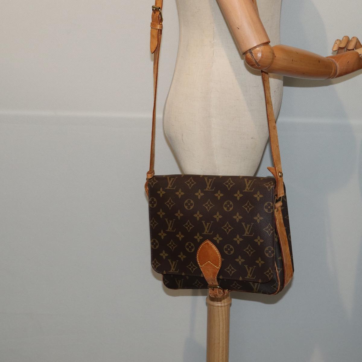 LOUIS VUITTON Monogram Cartouchiere GM Shoulder Bag M51252 LV bs16121