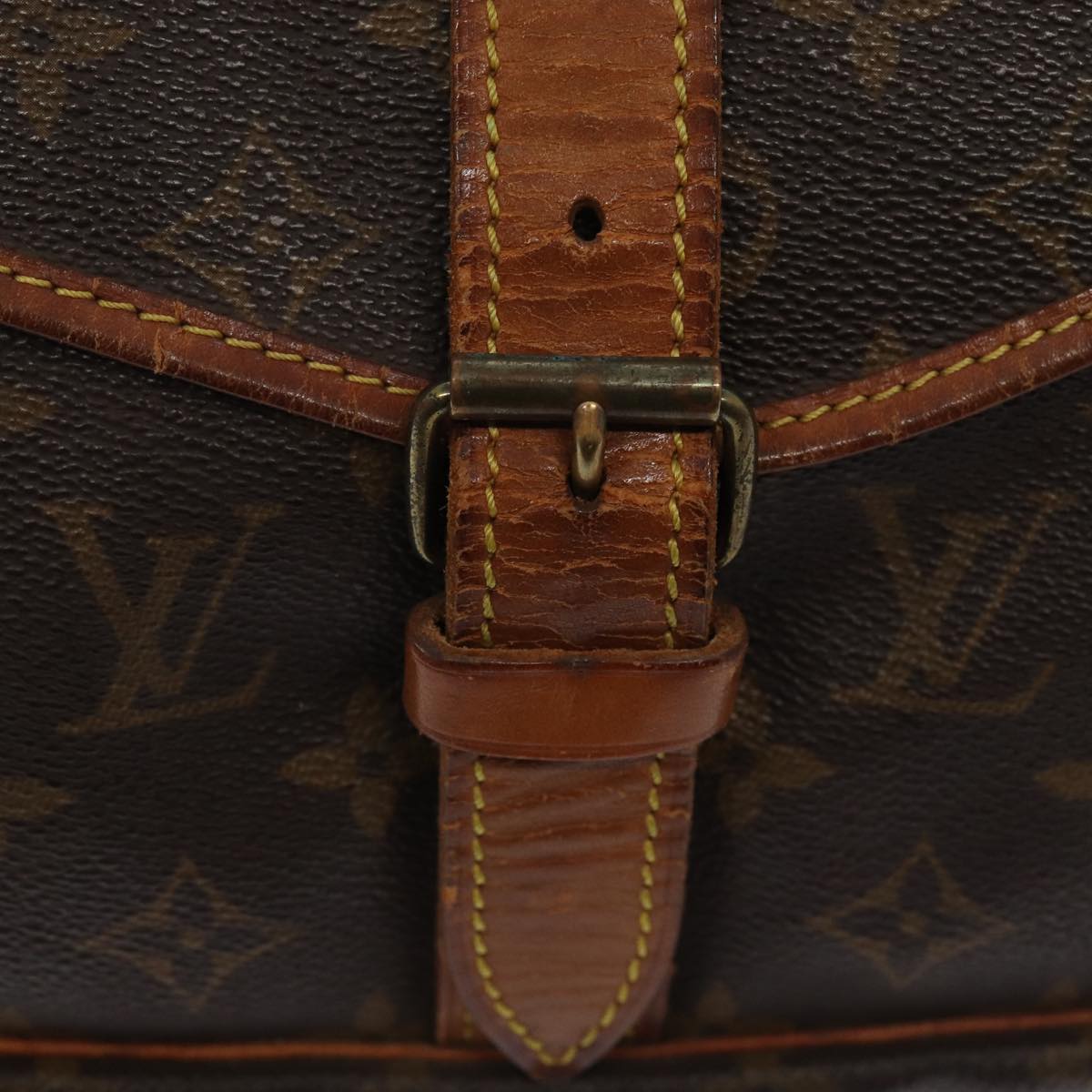 LOUIS VUITTON Monogram Saumur 35 Shoulder Bag M42254 LV bs16127