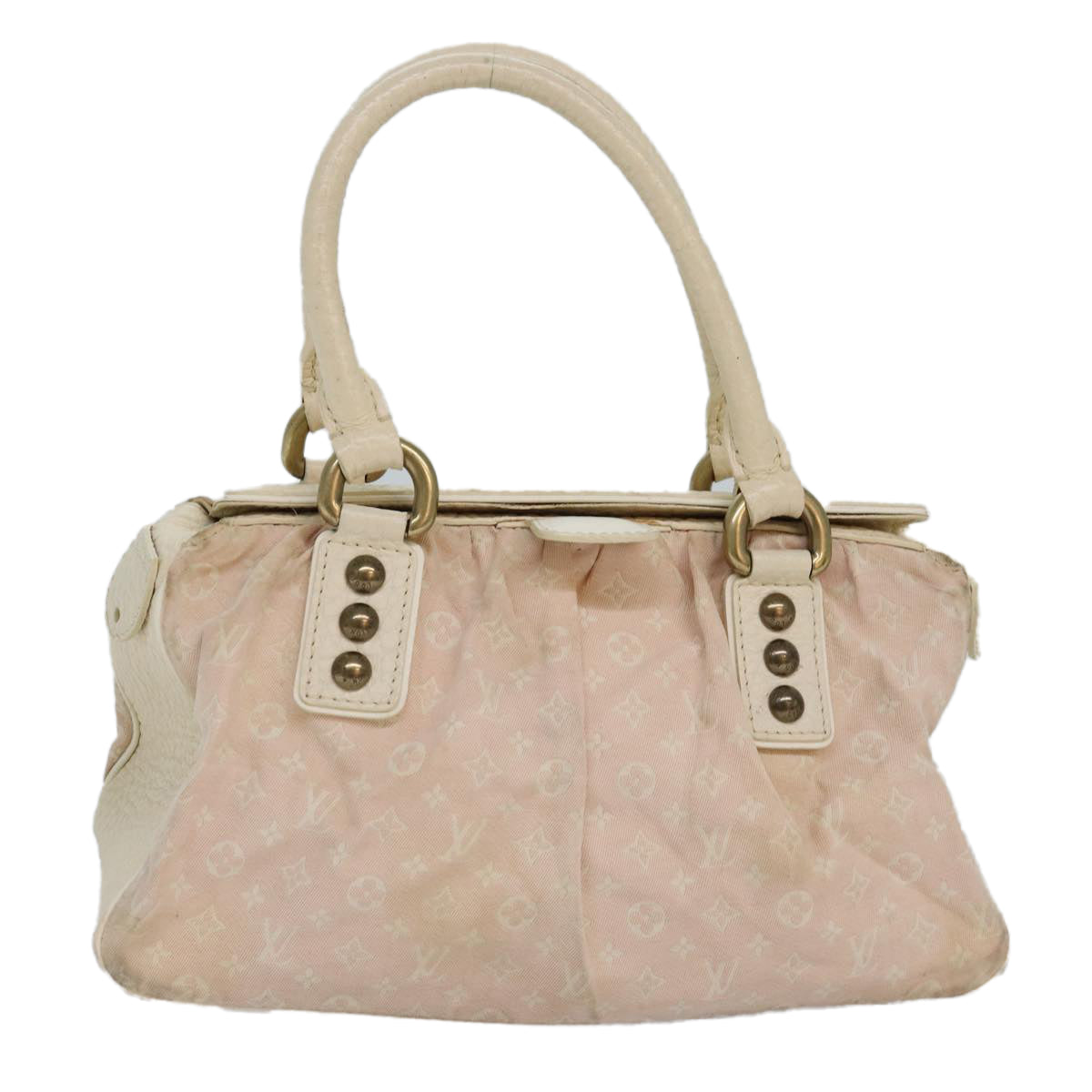 LOUIS VUITTON Monogram Mini Lin Trapeze PM Hand Bag Pink M40062 LV bs16132
