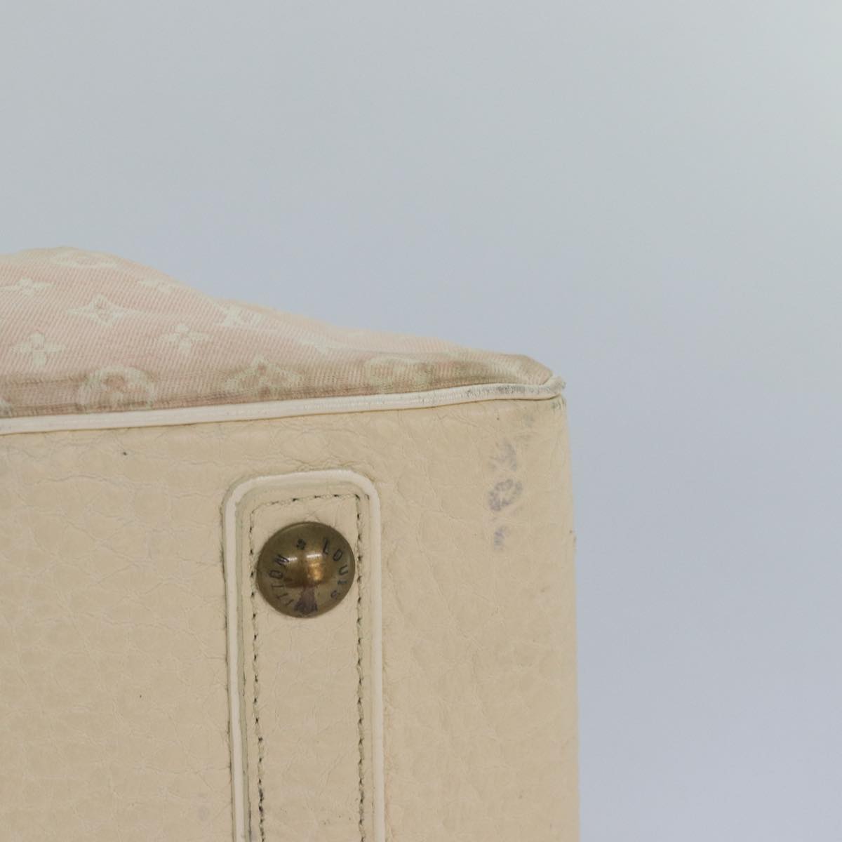 LOUIS VUITTON Monogram Mini Lin Trapeze PM Hand Bag Pink M40062 LV bs16132